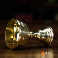 JSH【佛具代發】黃銅加厚供佛燈杯可放酥油燭純銅酥油燈座 口徑5.