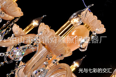 【貴婦豪華矮型K9水晶燈 臥室燈 餐廳吊燈 蠟燭水晶燈批發(fā)客廳燈】價(jià)格,廠家,圖片,吊燈,中山市古鎮(zhèn)燈隆照明電器廠-